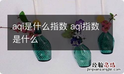 aqi是什么指数 aqi指数是什么