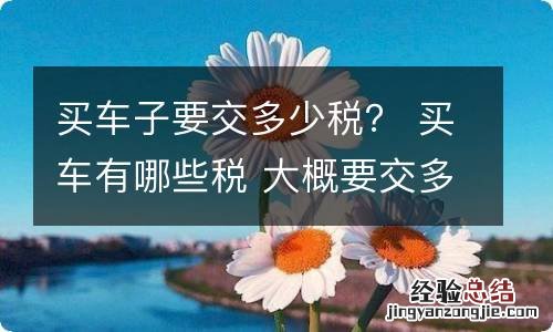 买车子要交多少税？ 买车有哪些税 大概要交多少钱