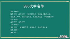 985大学是什么大学