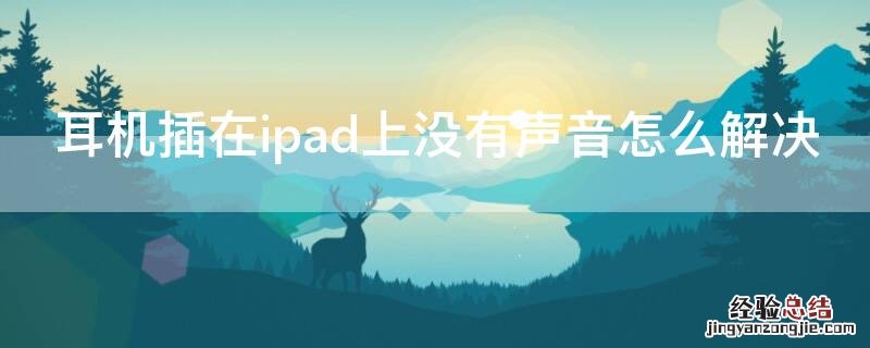 耳机插在ipad上没有声音怎么解决 耳机插到ipad上没声音