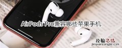 AirPods Pro兼容哪些苹果手机