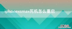 iPhonexsmax死机怎么重启