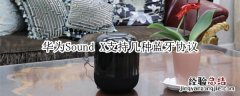 华为Sound X支持几种蓝牙协议