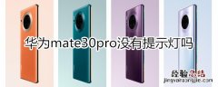 华为mate30pro没有提示灯吗