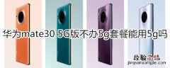 华为mate30 5G版不办5g套餐能用5g吗