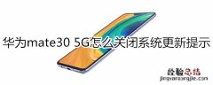 华为mate30 5G版怎么关闭系统更新提示