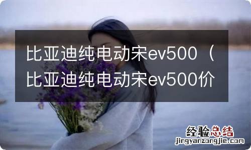 比亚迪纯电动宋ev500价格 比亚迪纯电动宋ev500