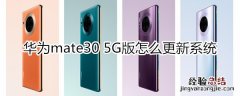 华为mate30 5G版怎么更新系统