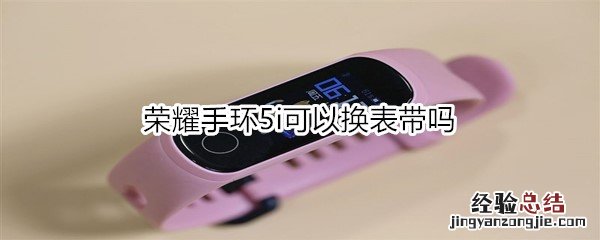 荣耀手环5i可以换表带吗
