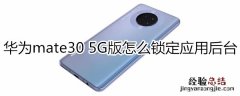 华为mate30 5G版怎么锁定应用后台