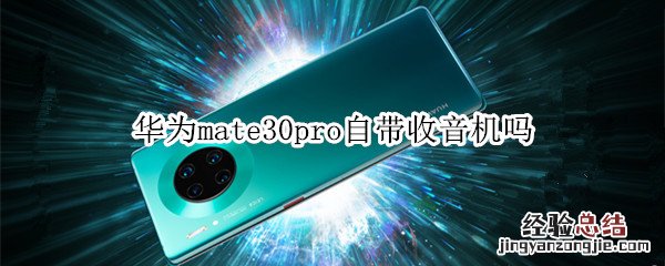 华为mate30pro自带收音机吗