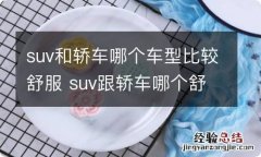 suv和轿车哪个车型比较舒服 suv跟轿车哪个舒服