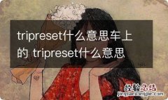 tripreset什么意思车上的 tripreset什么意思车上的什么按钮