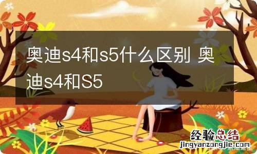 奥迪s4和s5什么区别 奥迪s4和S5