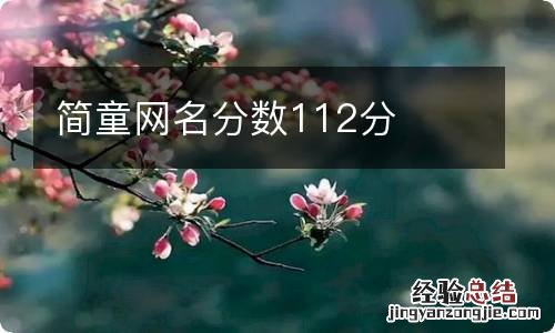 简童网名分数112分