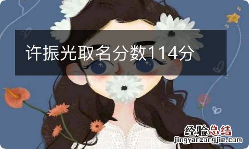 许振光取名分数114分