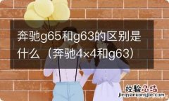 奔驰4×4和g63 奔驰g65和g63的区别是什么