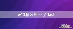 w10怎么用不了flash