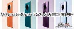 华为mate30pro 5G版怎么设置熄屏快呼