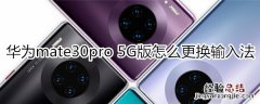 华为mate30pro 5G版怎么更换输入法