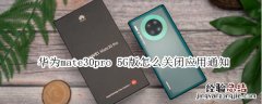 华为mate30pro 5G版怎么关闭应用通知