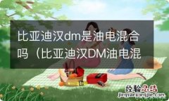 比亚迪汉DM油电混合 比亚迪汉dm是油电混合吗