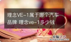 理念VE-1属于哪个汽车品牌 理念ve-1多少钱