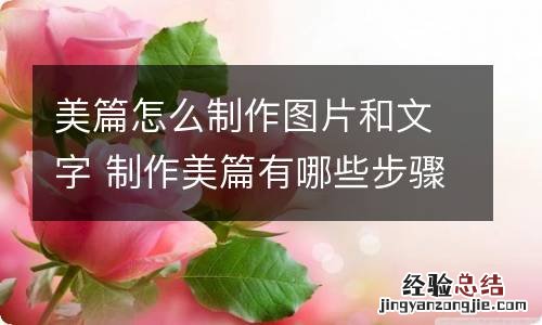美篇怎么制作图片和文字 制作美篇有哪些步骤