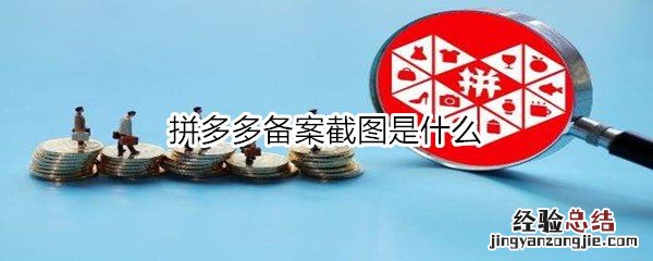 拼多多备案截图是什么