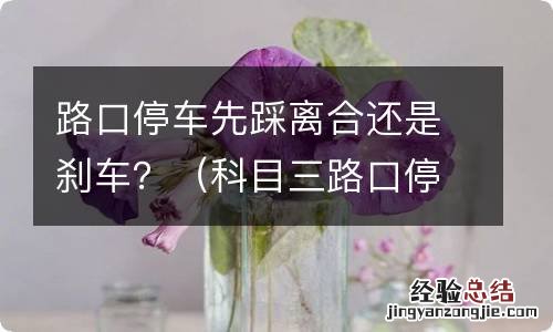 科目三路口停车先踩离合还是刹车 路口停车先踩离合还是刹车？