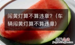 车辆闯黄灯算不算违章 闯黄灯算不算违章?