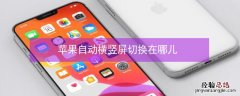 iPhone自动横竖屏切换在哪儿