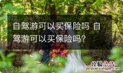 自驾游可以买保险吗 自驾游可以买保险吗?