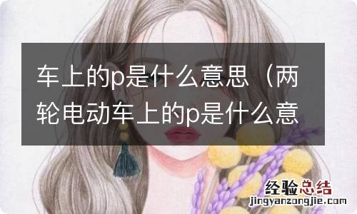 两轮电动车上的p是什么意思 车上的p是什么意思