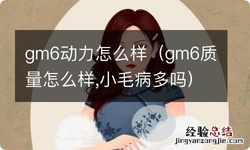 gm6质量怎么样,小毛病多吗 gm6动力怎么样