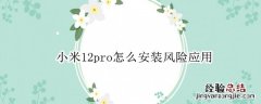 小米12pro怎么安装风险应用 小米miui12安装风险应用怎么解除