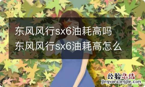 东风风行sx6油耗高吗 东风风行sx6油耗高怎么办