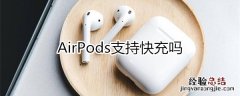 airpods支持快充吗