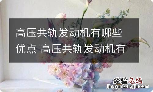 高压共轨发动机有哪些优点 高压共轨发动机有哪些优点与缺点