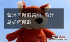 紫牙乌佩戴禁忌紫牙乌如何佩戴