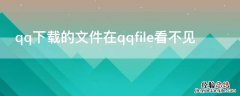 qq下载的文件在qqfile看不见