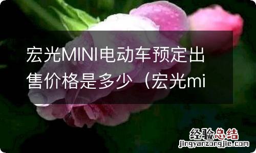 宏光mini电动车预定出售价格是多少 宏光MINI电动车预定出售价格是多少