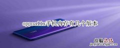 oppoa11x手机内存有几个版本