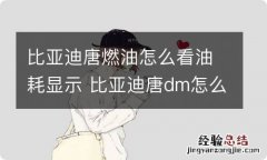 比亚迪唐燃油怎么看油耗显示 比亚迪唐dm怎么看油耗