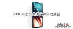 OPPO k5怎么关闭软件自动更新