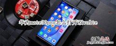 华为mate30pro怎么打开双volte