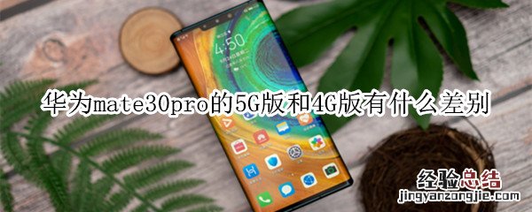 华为mate30pro的5G版和4G版有什么差别