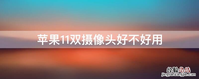 iPhone11双摄像头好不好用