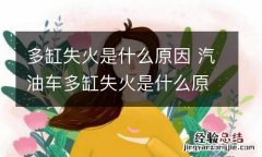 多缸失火是什么原因 汽油车多缸失火是什么原因