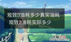 观致3油耗多少真实油耗 观致3油耗实际多少